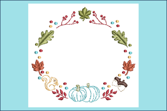 Autumn Frame 1: A Cozy Embroidery Design for Seasonal Projects