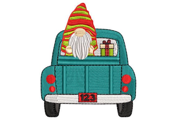 Christmas Gnome on the Truck Embroidery Design Review