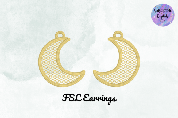 Crescent Moon FSL Earrings Review for Apparel Projects