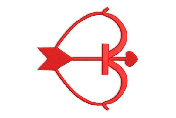 Cupid Heart with Arrow: A Whimsical Embroidery Design for Personalized Gifts