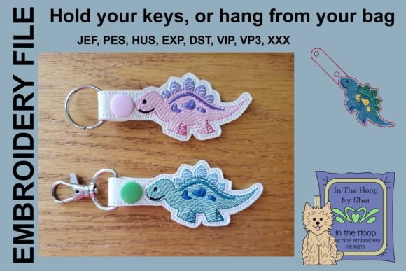 Decker Dinosaur Key Fob Review for Embroidery Projects
