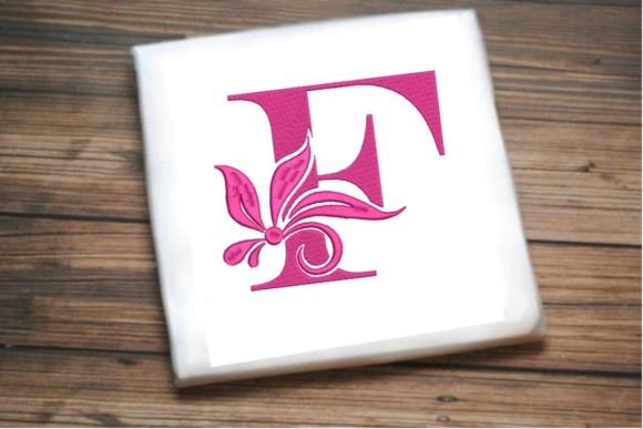 Elegant Floral Alphabet Letter F for Craft Fair Creations