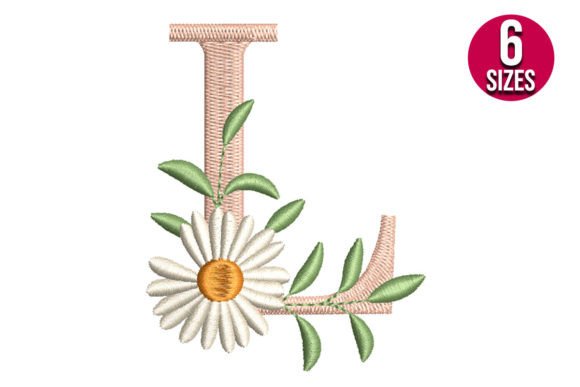 Floral Alphabet Letter L Review for Embroidery Projects