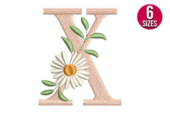 Floral Alphabet Letter X Review for Small Business Embroidery
