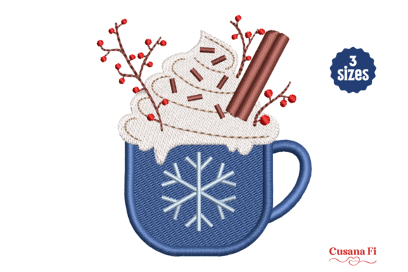 Holiday Christmas Berries Hot Chocolate Embroidery Design Review