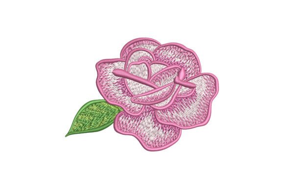 Рink Rose Flower Embroidery Design Review