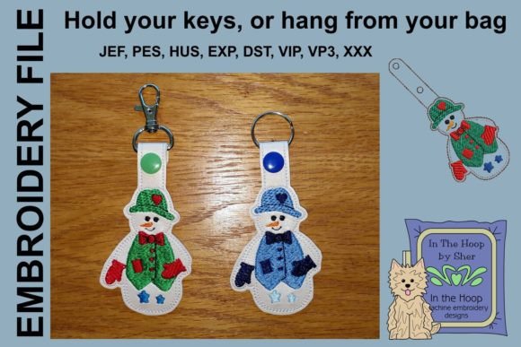 Jolly Snowman Key Fob: A Festive Embroidery Design Review