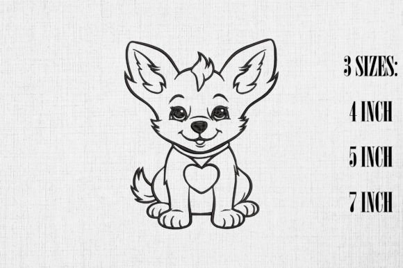 Valentine Pembroke Welsh Corgi Heart Embroidery Review